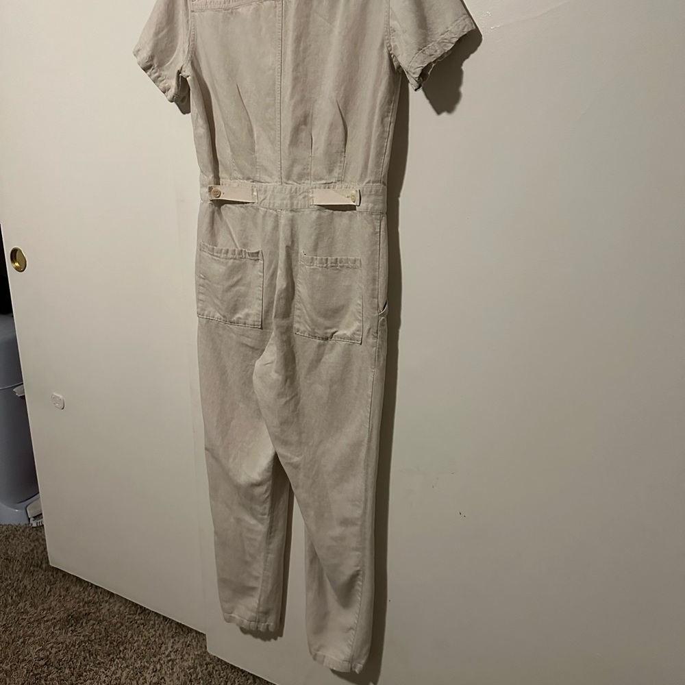 Outerknown Beige Button-Up Jumpsuit - image 8